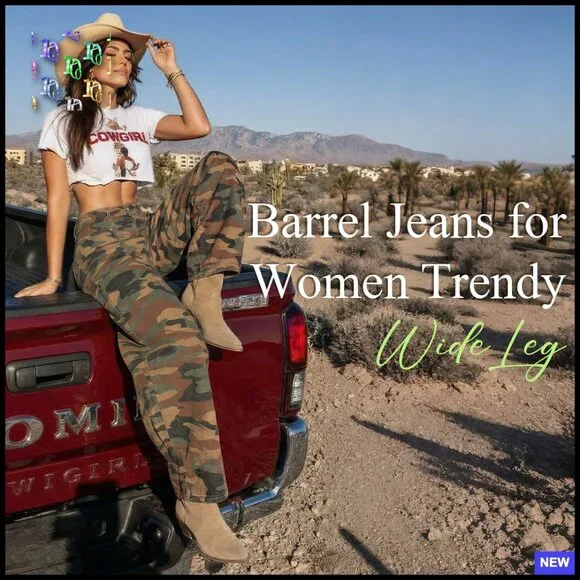 Barrel Jeans Mid Rise Wide Leg Ankle Denim Pants Y2K Baggy Boyfriend Style - Picture 7 of 7